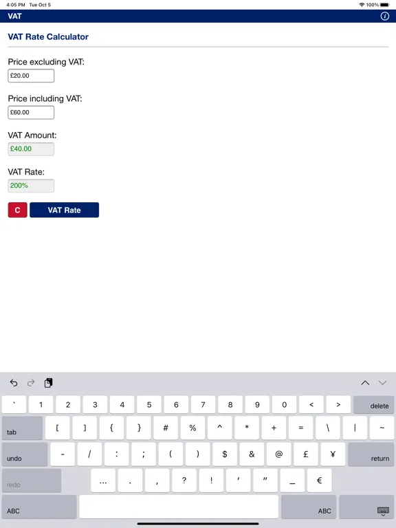 VAT iPad  स्क्रीनशॉट