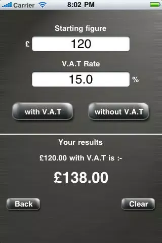 Скриншоты V.A.T. Calc Free