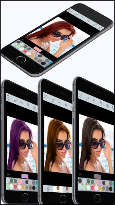 Tangkapan layar Hair Color Dye - Hair Style Changer Salon and Recolor Booth Editor