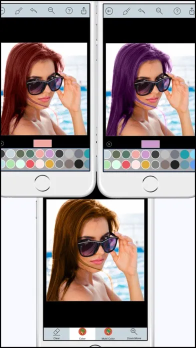 Tangkapan layar Hair Color Dye - Hair Style Changer Salon and Recolor Booth Editor