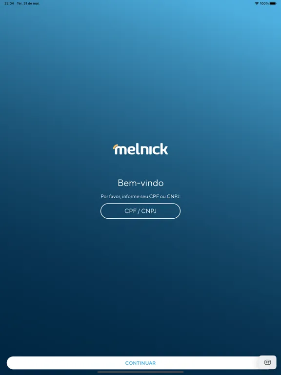 Capturas de tela do Cliente Melnick iPad 