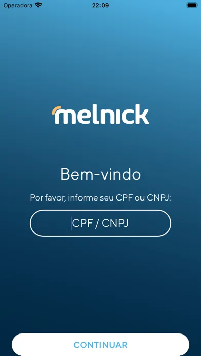 Capturas de tela do Cliente Melnick