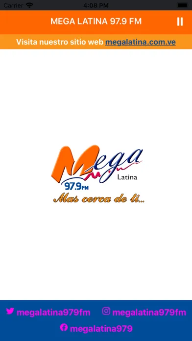 Screenshot di MEGA LATINA 97.9 FM