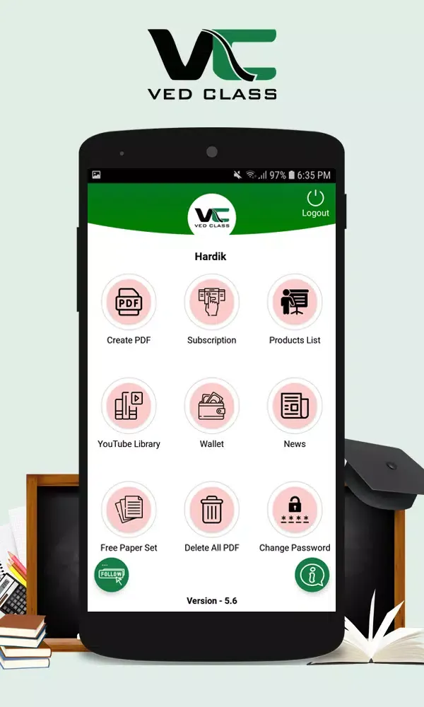 VedClass: Paper Generation App Screenshots