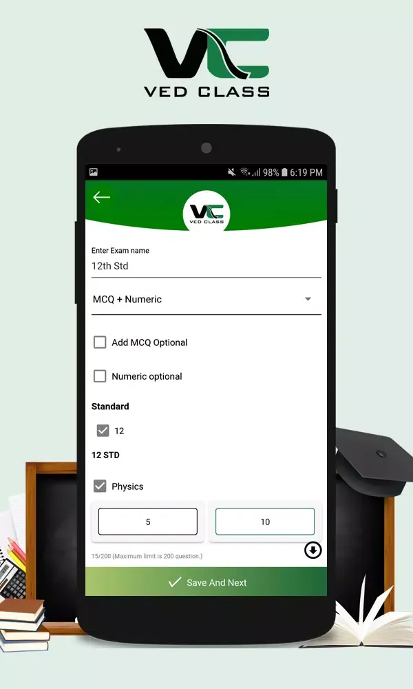 VedClass: Paper Generation App Screenshots
