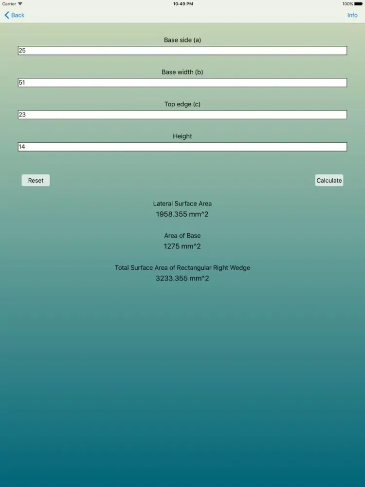 Screenshot di Basic Areas Formulas iPad 