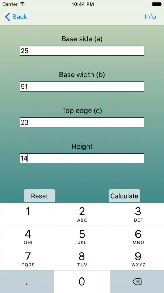 Screenshot di Basic Areas Formulas