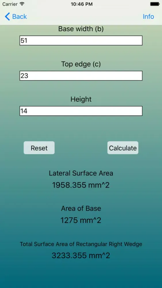 Screenshot di Basic Areas Formulas