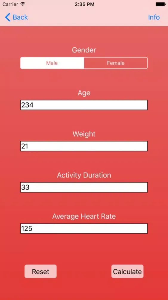 Tangkapan layar Basic Health Calculators