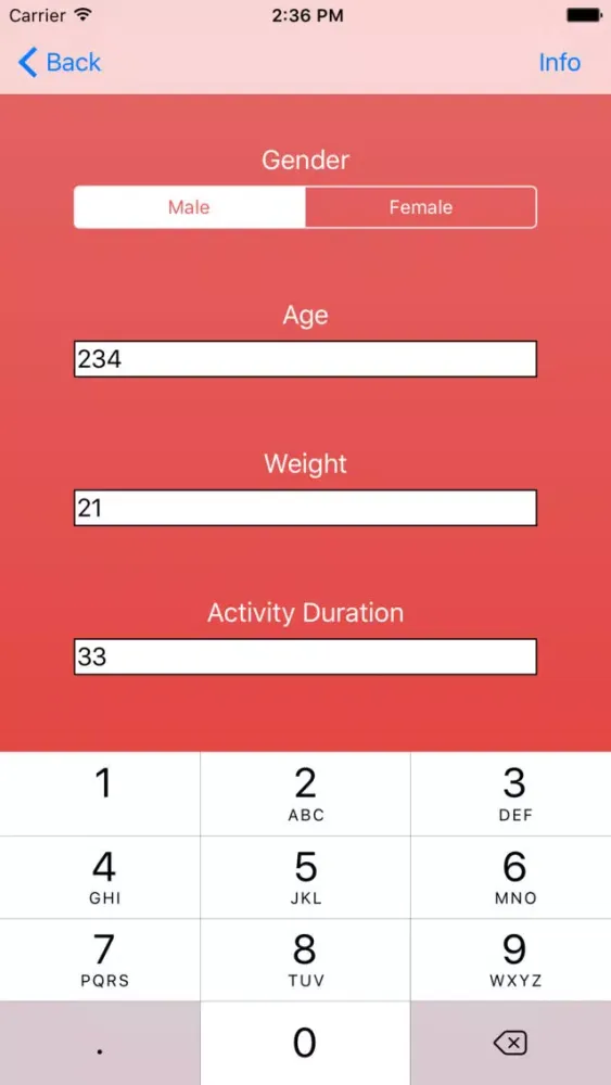 Tangkapan layar Basic Health Calculators
