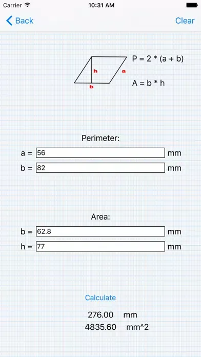 GeometryCalc Screenshots