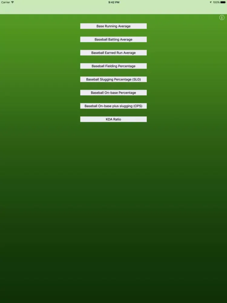 Sports Calculators iPad 应用截图