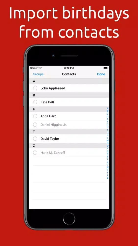 Capturas de pantalla de Birthday Reminder & Tracker