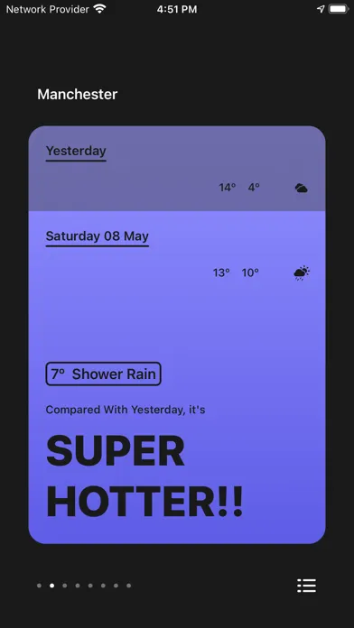 YesterWeather: Feels Comparing Screenshots