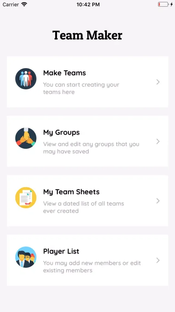 Team Maker Professional 스크린샷
