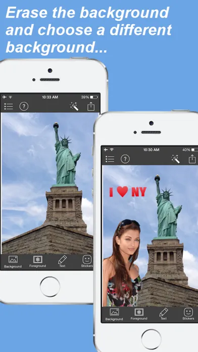 Capturas de pantalla de Photo Background Editor - Erase, Cut Out & Replace