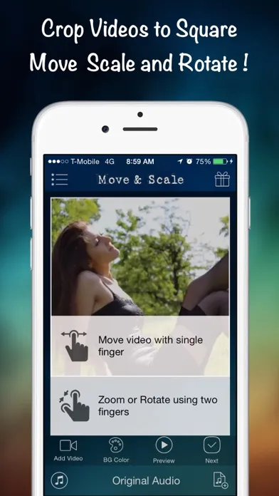 Ảnh chụp màn hình của Square Video FREE - Crop videos to square for Instagram or Vine