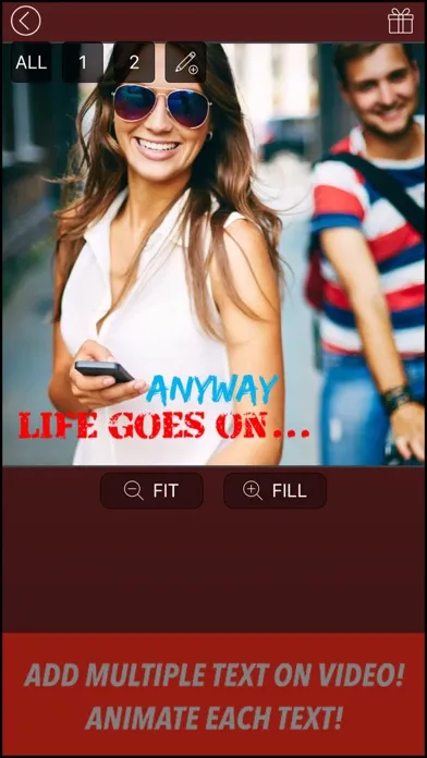 Text On Video FREE - Add multiple animated captions and quotes to your movie clips or videos for Instagram應用截圖