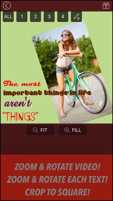 Text On Video FREE - Add multiple animated captions and quotes to your movie clips or videos for Instagram應用截圖