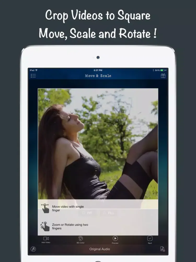 ภาพหน้าจอของ Square Video Pro - Crop videos to square for Instagram or Vine iPad 