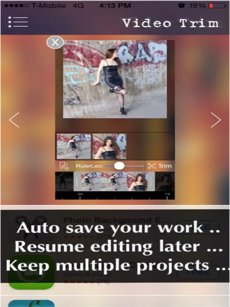 Ảnh chụp màn hình của Video Trimmer Pro - Trim multiple portions in your movie clip then merge the clips as one! iPad 