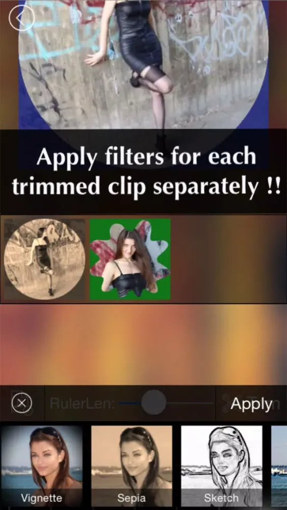 Ảnh chụp màn hình của Video Trimmer Pro - Trim multiple portions in your movie clip then merge the clips as one!