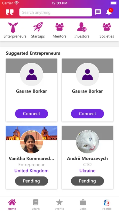 Meek - Social Business Network Screenshots