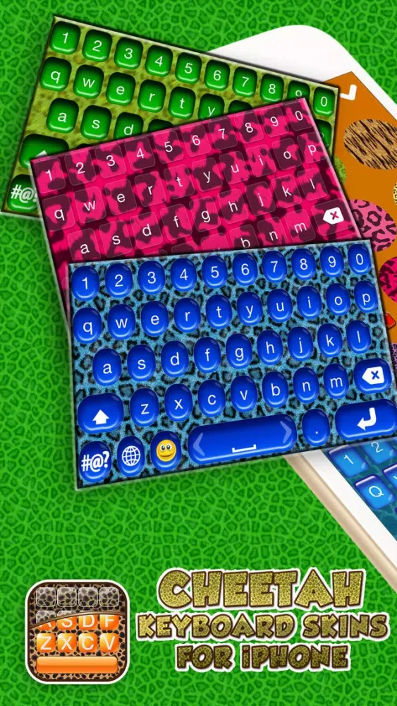 Tangkapan skrin Cheetah Keyboard Skins for iPhone – Animal Print Design.s and Custom Themes Free