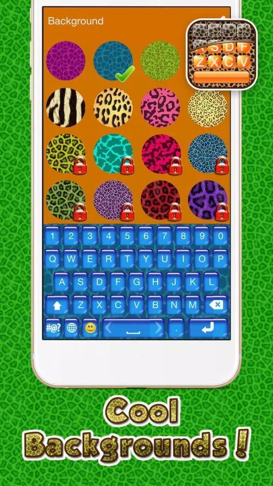 Tangkapan skrin Cheetah Keyboard Skins for iPhone – Animal Print Design.s and Custom Themes Free