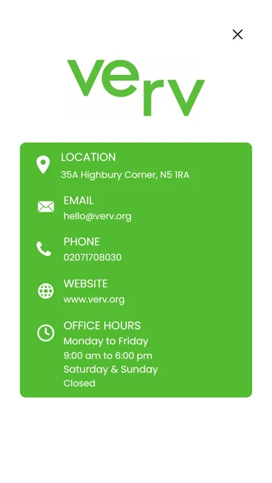 Ảnh chụp màn hình của Verv App