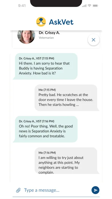 Скриншоты AskVet: Online Pet Care