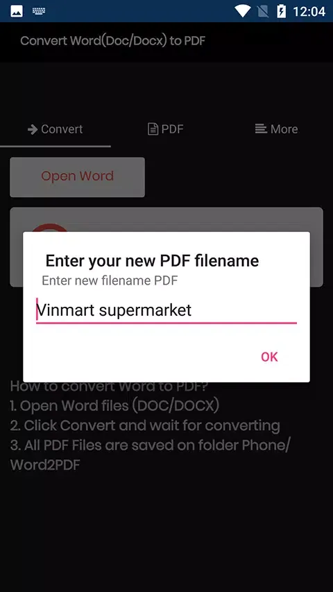Word to PDF Converter Ekran Görüntüleri