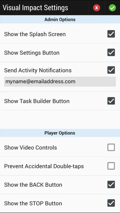 Tangkapan skrin AbleLink Visual Impact - Phone