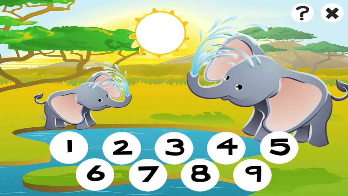 123 First Number-s & Count-ing Learn- ing Game With Wild Animal-s For Kids Ekran Görüntüleri