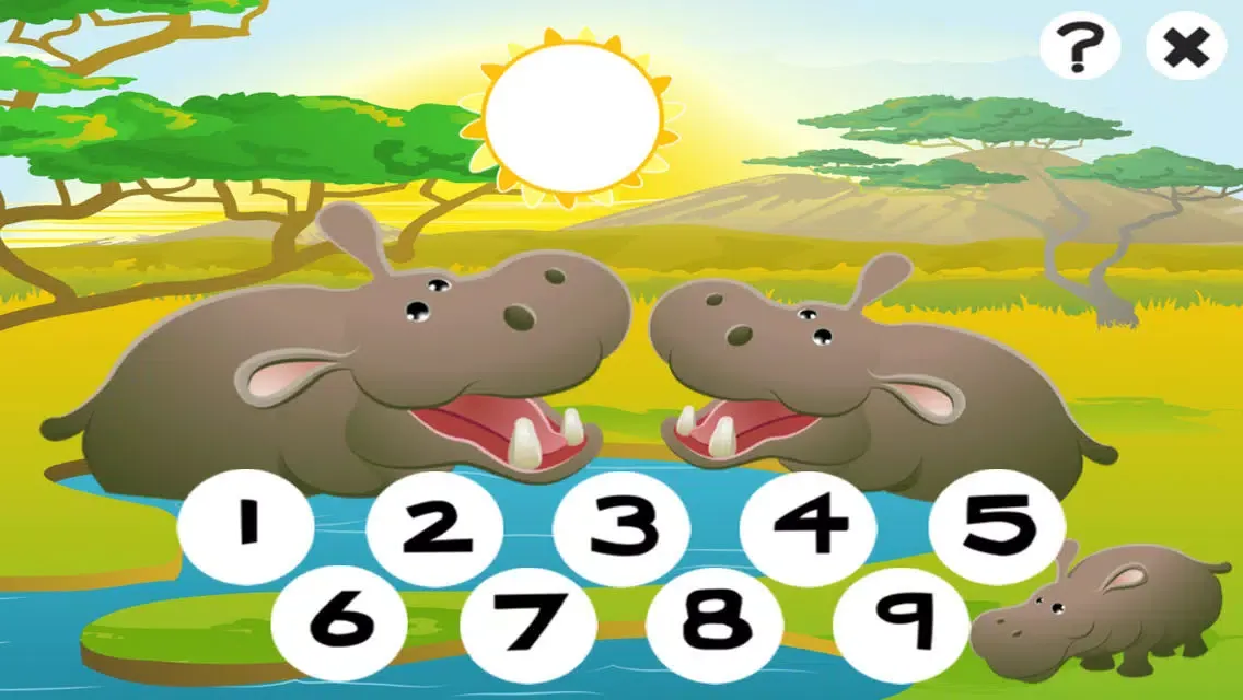 123 First Number-s & Count-ing Learn- ing Game With Wild Animal-s For Kids Ekran Görüntüleri