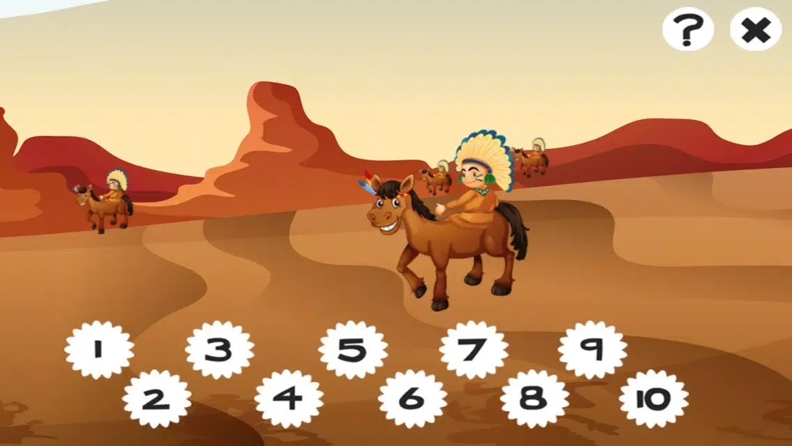 Capturas de tela do 123 Baby & Kid-s Learn-ing To Count-ing Number-s To Ten Game-s: Free Play-ing & Learn-ing Fun with Cow-Boys