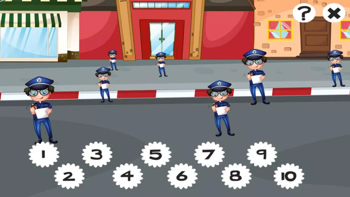 Tangkapan skrin 123 Count-ing & Learn-ing Number-s To Ten Kid-s Game-s with Police-Men
