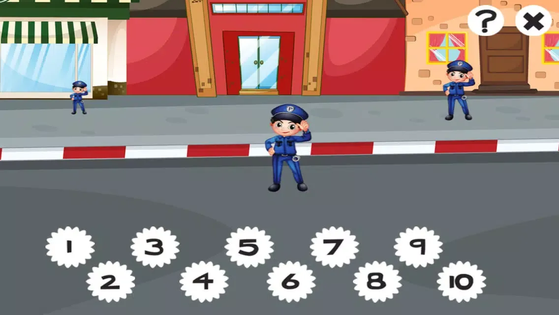 Tangkapan skrin 123 Count-ing & Learn-ing Number-s To Ten Kid-s Game-s with Police-Men