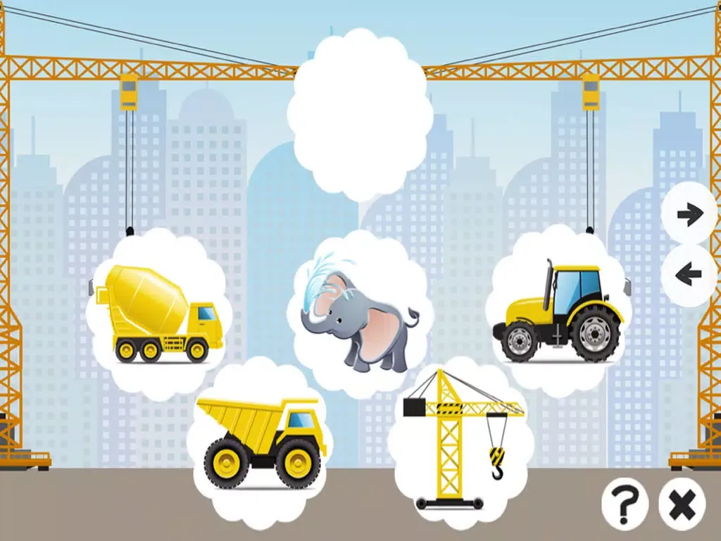 Ảnh chụp màn hình của Awesome Construction Car-s and Vehicle-s Kids Game: Spot The Mistake-s iPad 