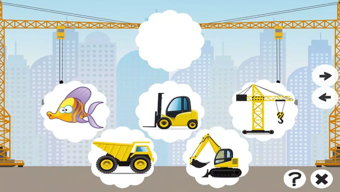 Ảnh chụp màn hình của Awesome Construction Car-s and Vehicle-s Kids Game: Spot The Mistake-s