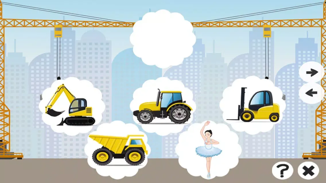 Ảnh chụp màn hình của Awesome Construction Car-s and Vehicle-s Kids Game: Spot The Mistake-s