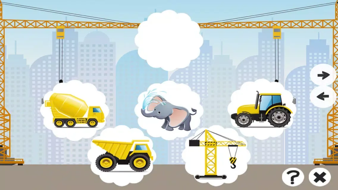 Ảnh chụp màn hình của Awesome Construction Car-s and Vehicle-s Kids Game: Spot The Mistake-s