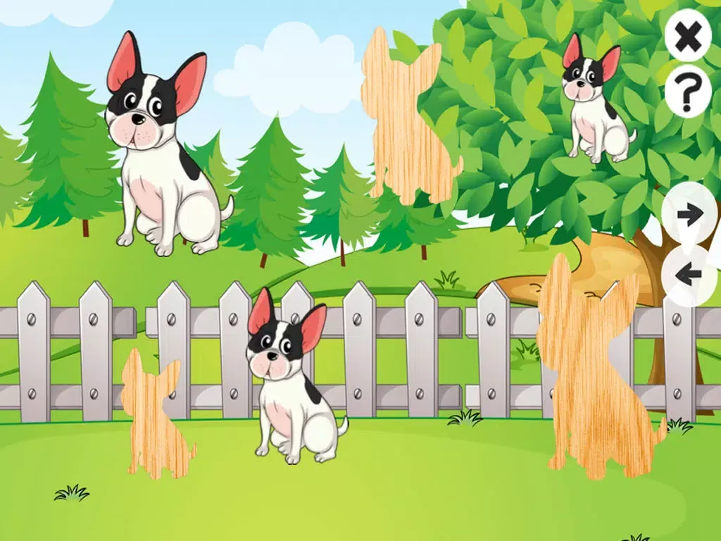 Animal Dog-s And Cute Puppies Puzzle Game For Babies and Young Kids: Spot The Shadow iPad  Screenshots