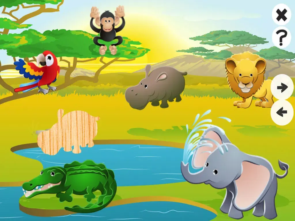 Animated Animal Puzzle For Babies and Small Children! Free Kids Game: Learning Logic with Fun&Joy iPad  스크린샷