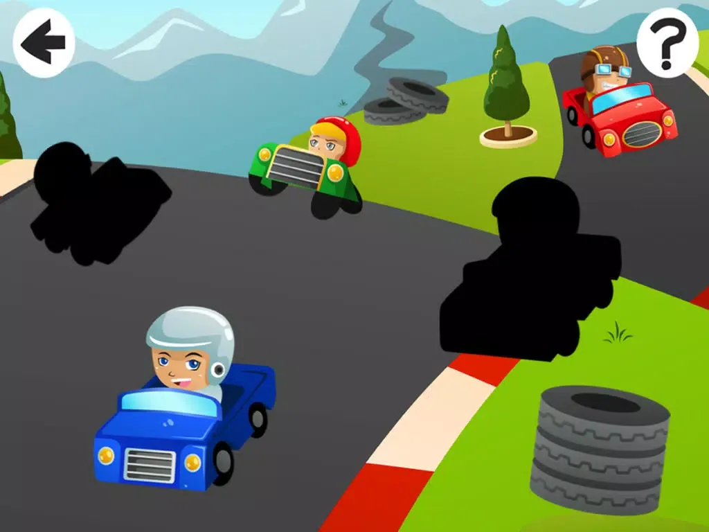 Screenshot di Find the Shadow of Animated Car-s in one Baby & Kids Game Tricky Puzzle for My Toddler`s First App iPad 