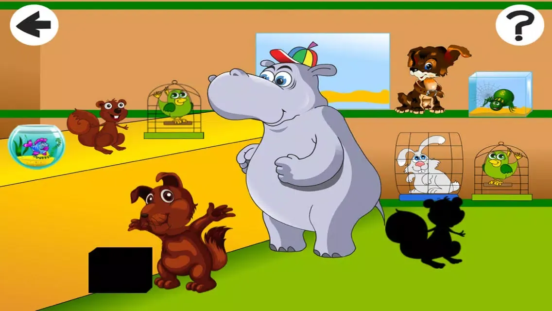 Captures d'écran de Cute Little Pet-s Store Shadow Game-s Animated Baby & Kids Task-s Tricky Puzzle Toddler`s First App