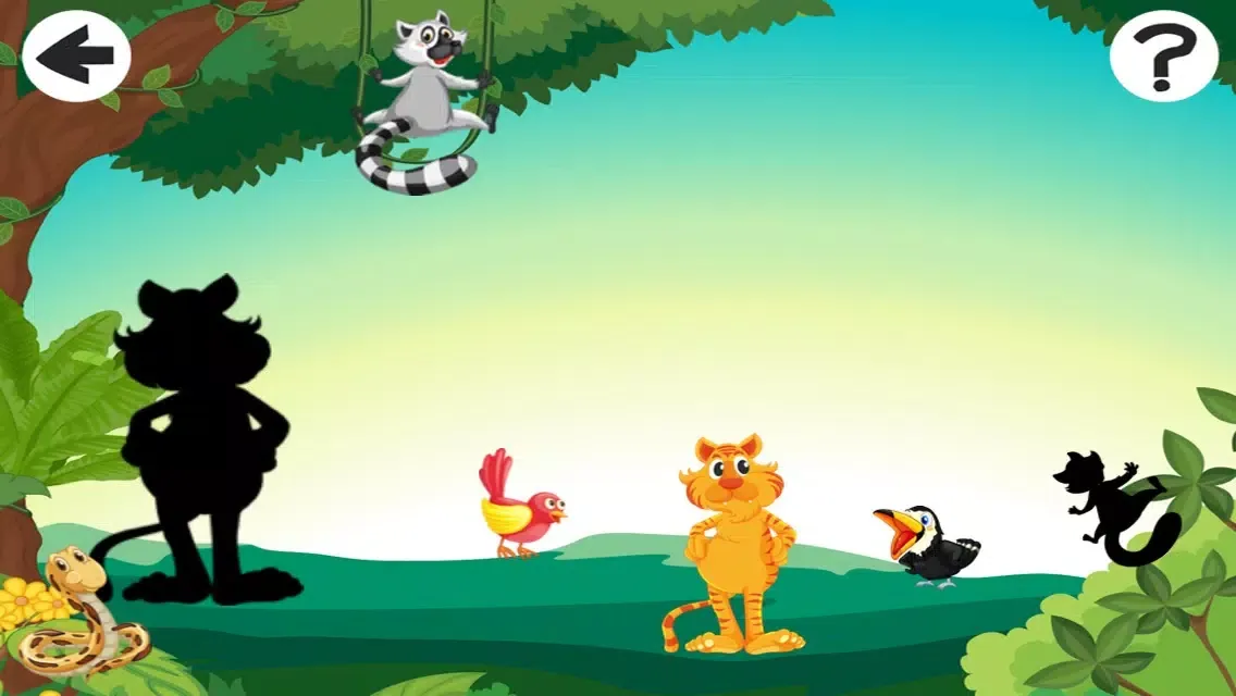 An inter-active Jungle Puzzle Kid-s Game-s For Little Children for Learn-ing سکرین شاٹس