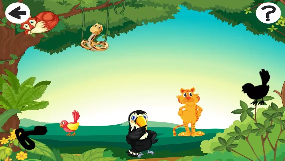 An inter-active Jungle Puzzle Kid-s Game-s For Little Children for Learn-ing سکرین شاٹس