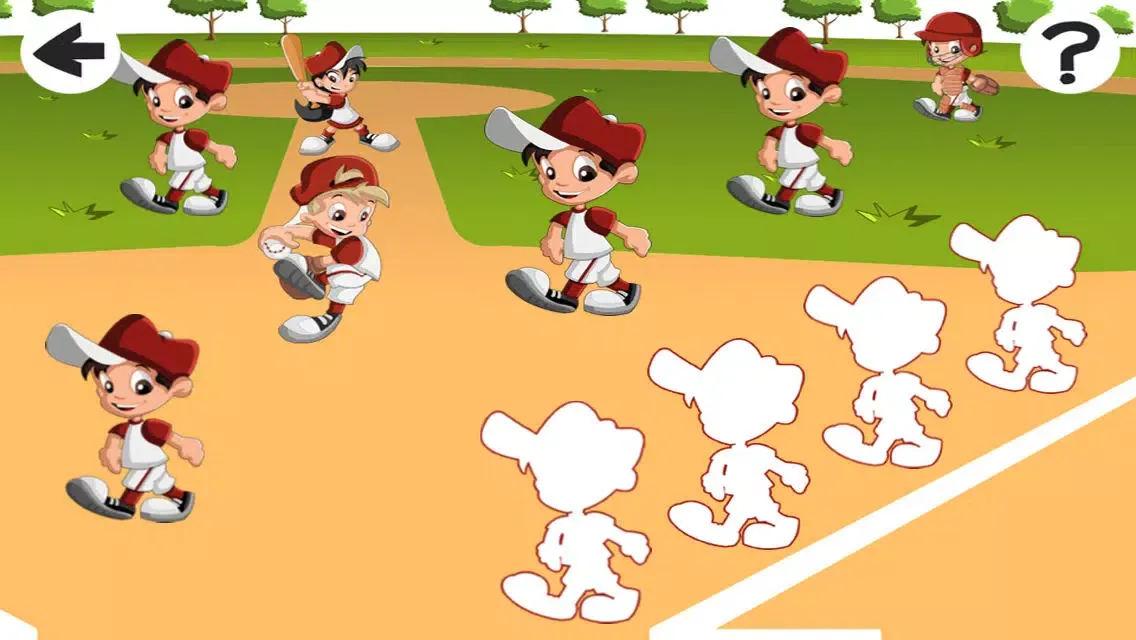 Capturas de tela do Baby Puzzle: Base-ball Kids Game for Small Children. Sort-ing Objects by size