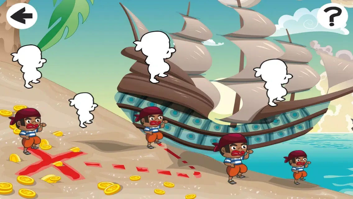 Car-ibbean Pirate-s with Hook-s in the Sea Kid-s Learn-ing Game-s Screenshots